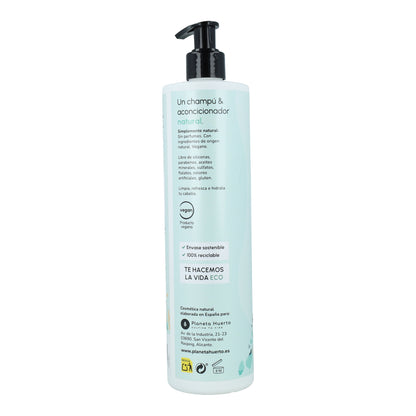 Unparfümierte Kosmetikpackung: Gel, Shampoo und Spülung Planeta Huerto