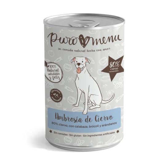 Barf-fuktfoder för hundar, hjortambrosia, Puromenu, 400 g