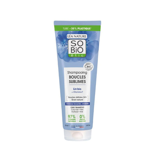 Shampooing boucles bio lin & vitamine F So'Bio 250 ml