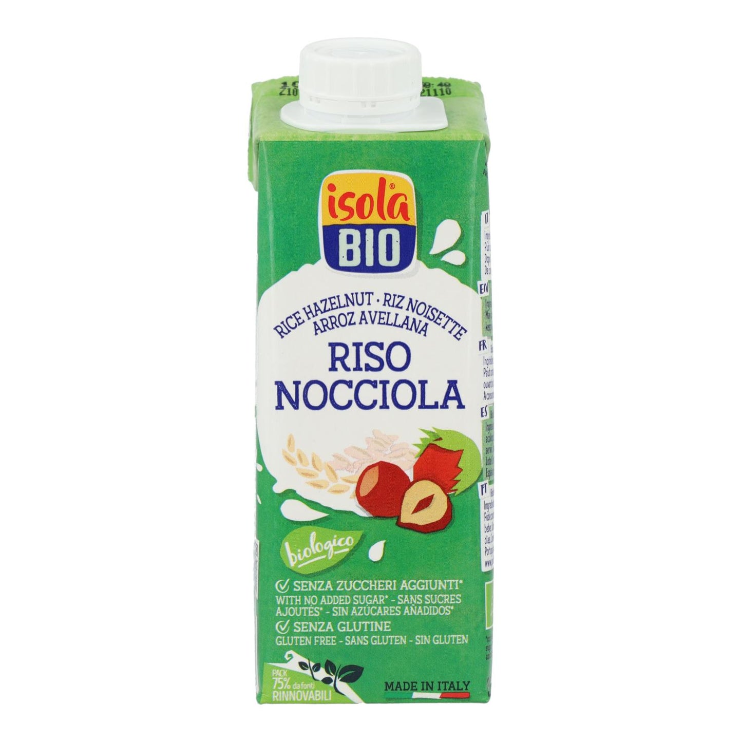 Boisson au riz et aux noisettes BIO Isola Bio 250 ml