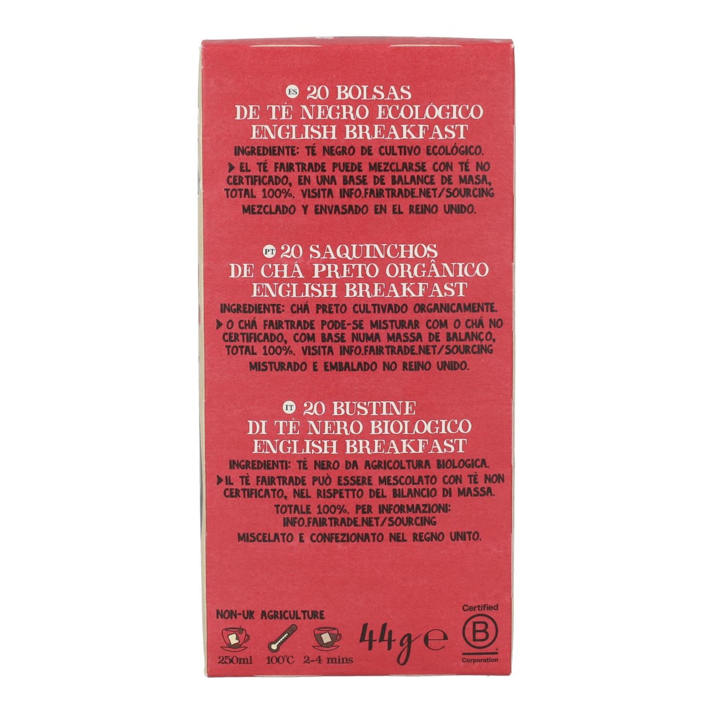 Bio-Schwarztee „Englisches Frühstück” Cupper, 20 Beutel