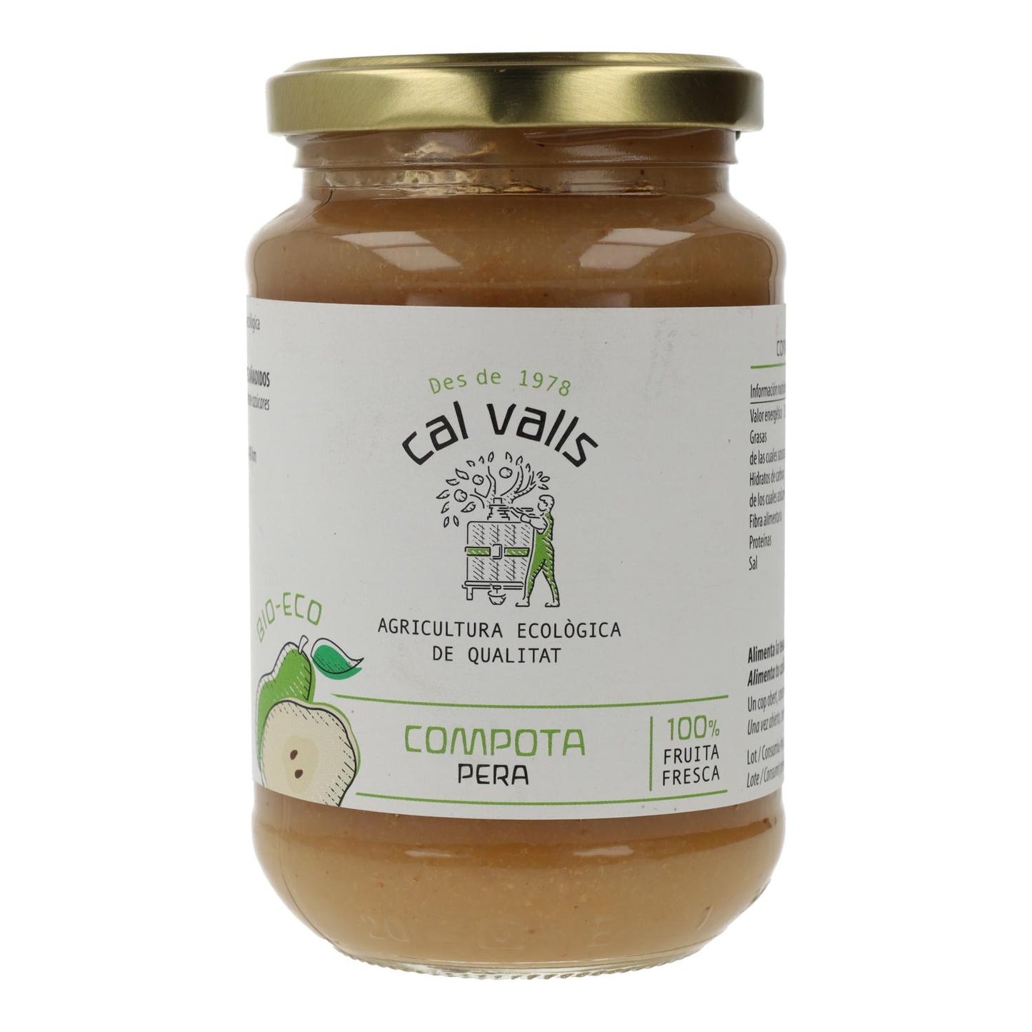 Cal Valls organic pear compote, 350 g