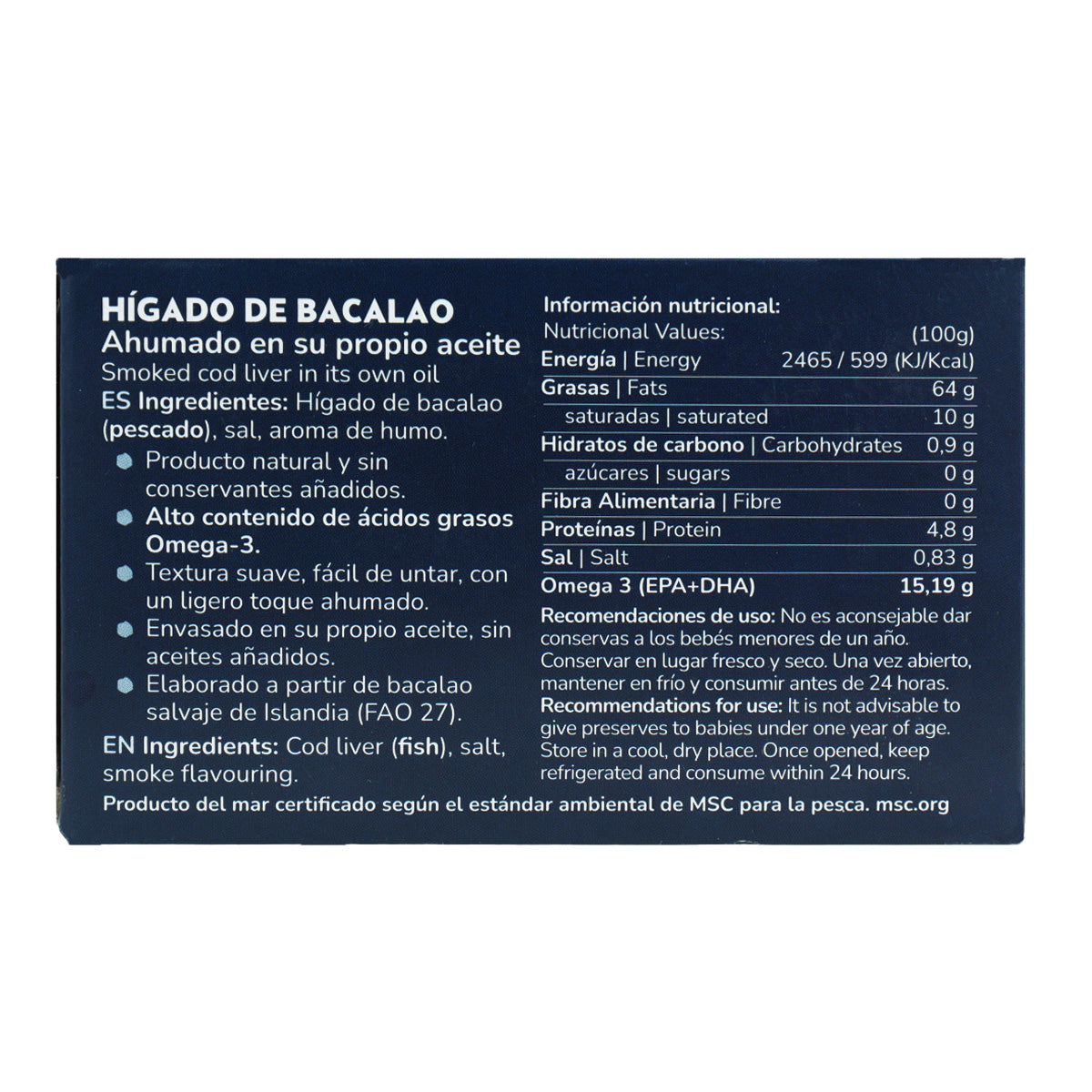 Wątróbka dorsza w oleju Planeta Huerto 120 g