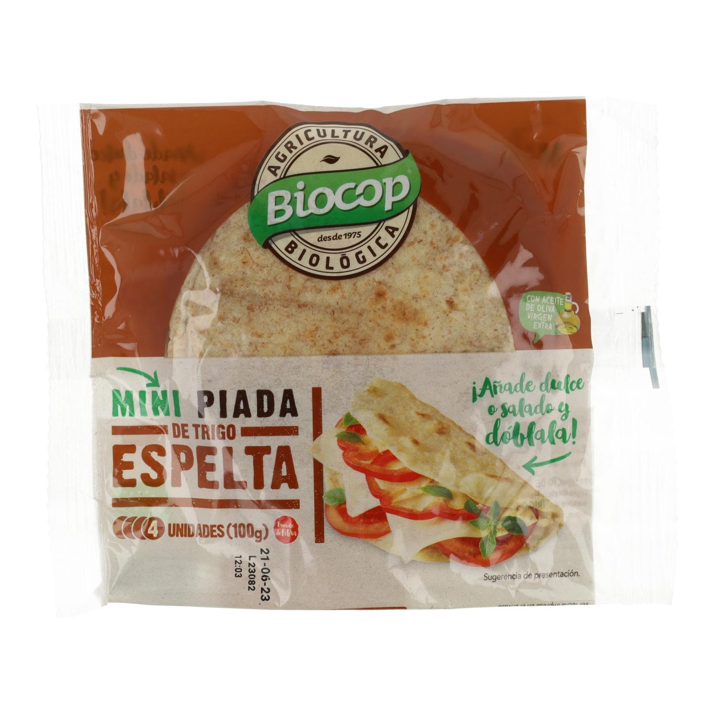 Mini piadiny z pszenicy orkiszowej Biocop 100 g