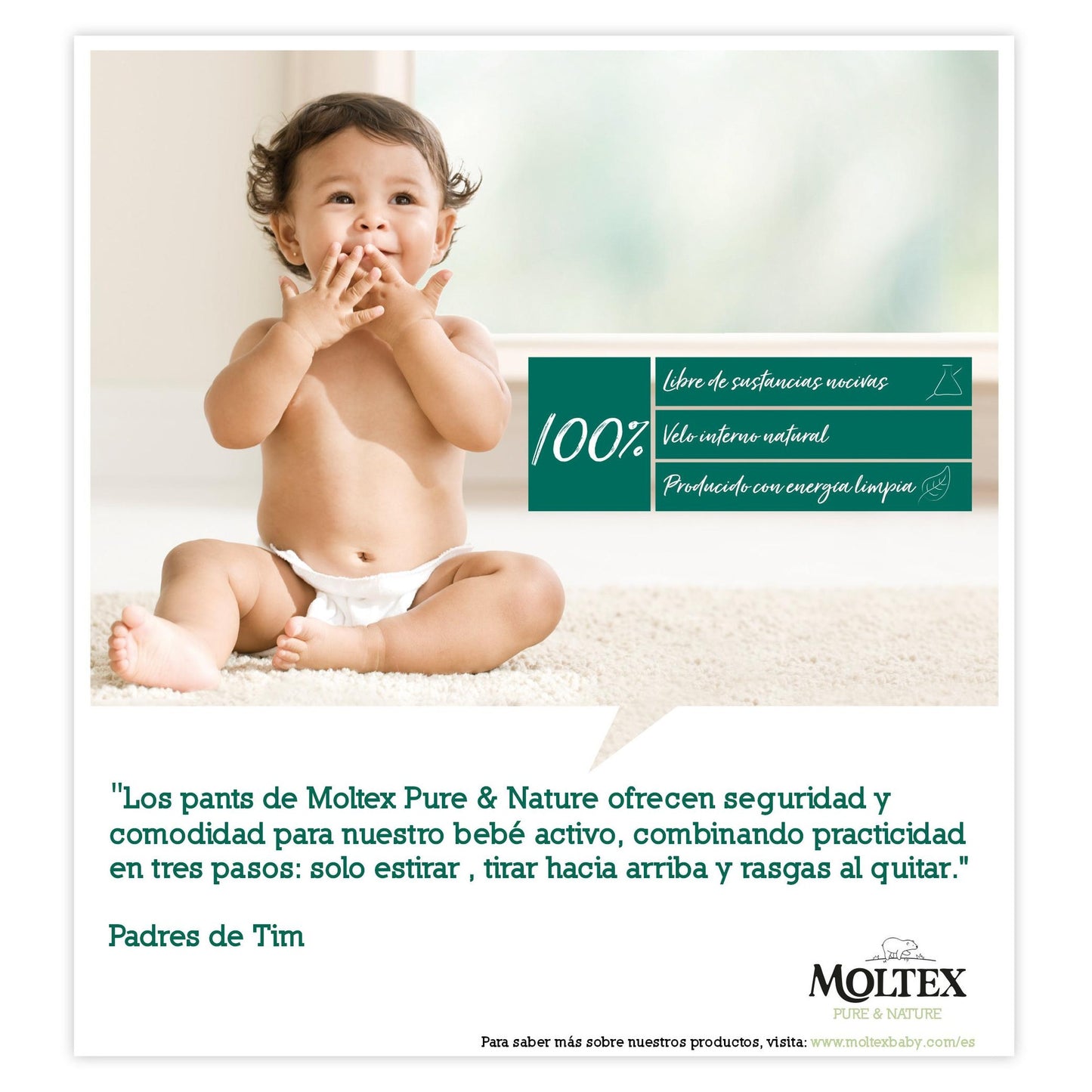 SONDERANGEBOT Moltex Pure & Nature Windeln T5 (9-14 kg), 40 Stück