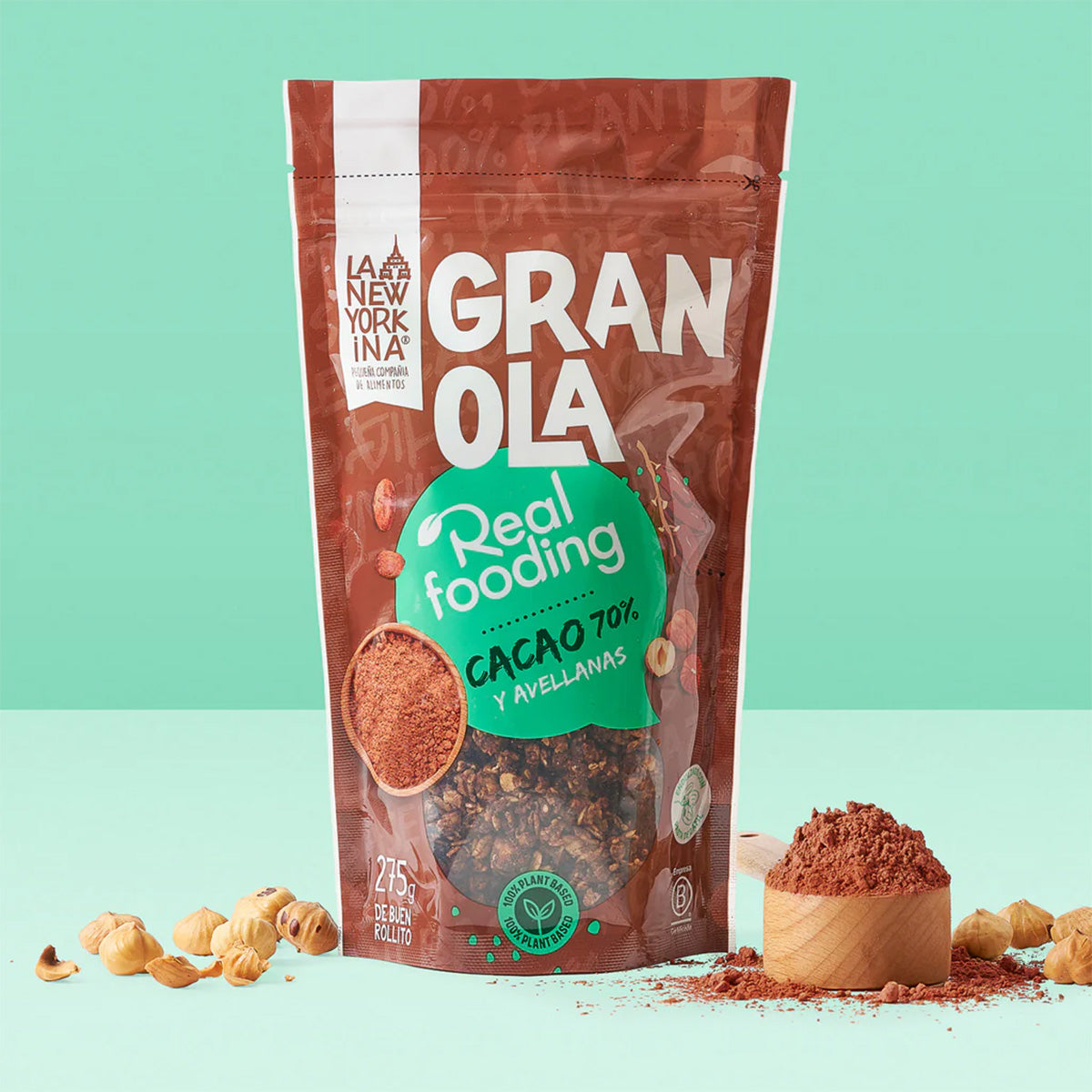 Real Fooding Granola with 70% Cocoa La Newyorkina 275 g