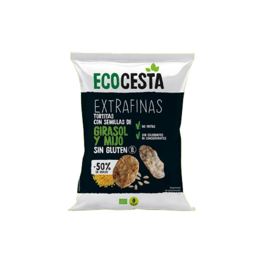 Extra tunna fullkornspannkakor med solros och hirs, glutenfria Ecocesta BIO 60 g