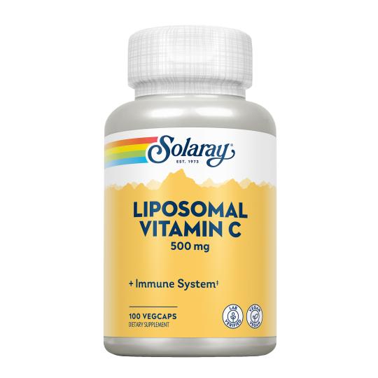 Liposomal C-vitamin 500 mg  Lämplig för veganer SOLARAY  100 Vegcaps