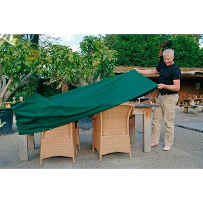 Housse rectangulaire pour tables et chaises en polyester 225 x 143 x 90 cm