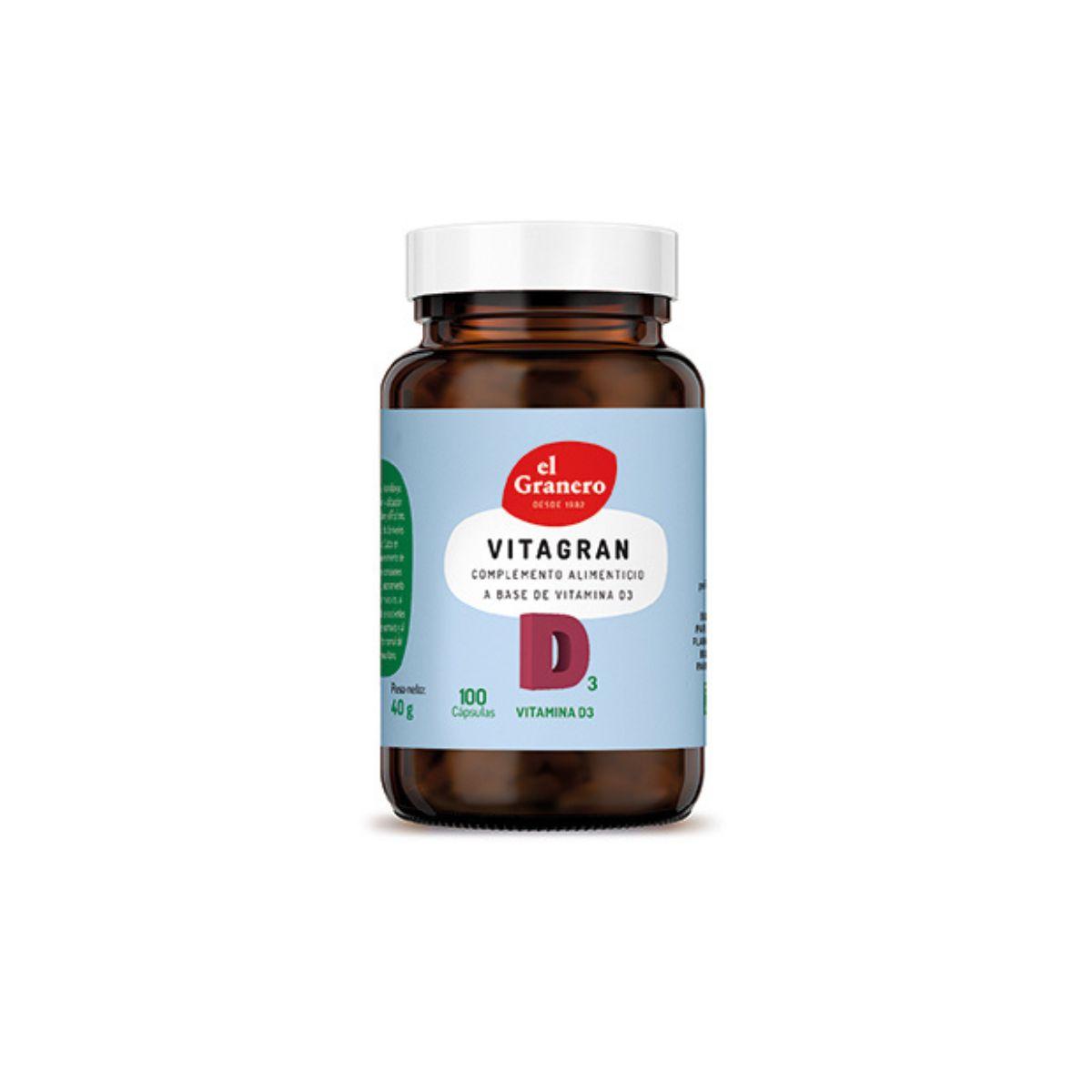 Vitagran D3 (vitamine D) EL Granero, 100 mcg 4000 UI 100 gélules