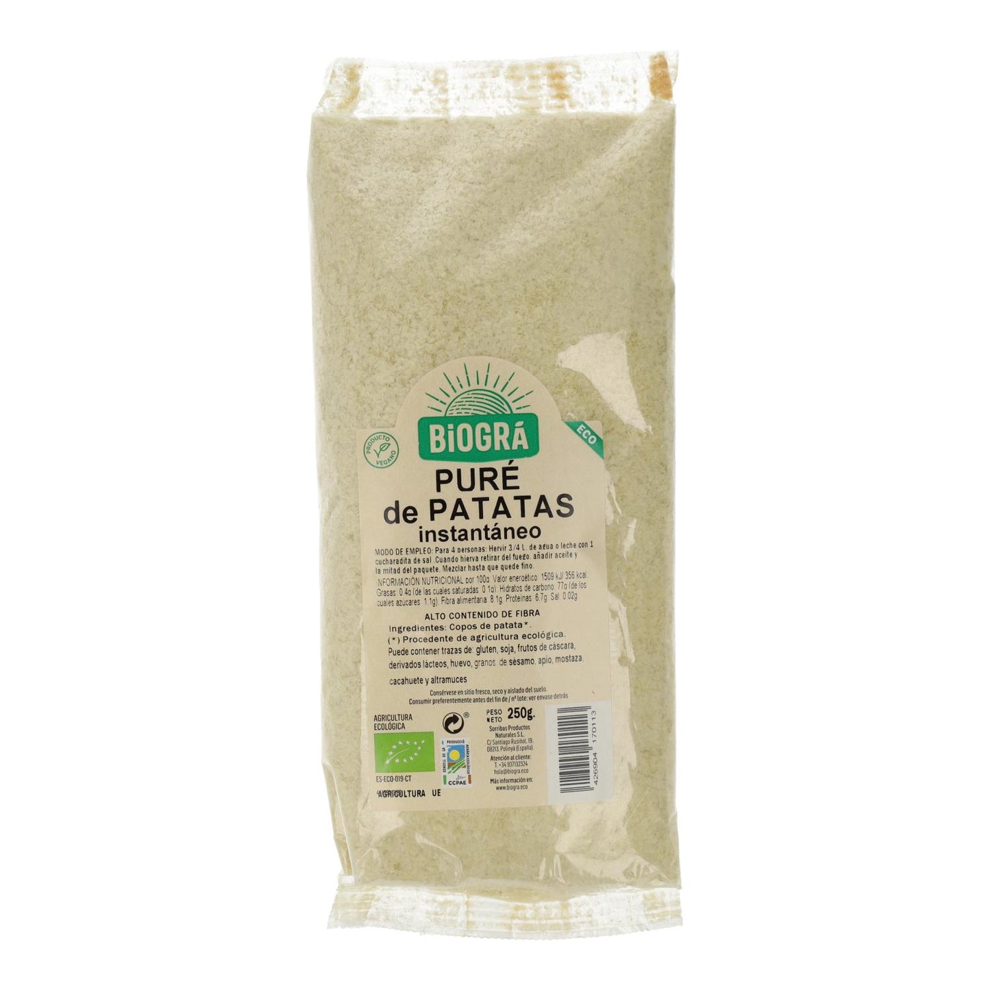 Purée de pommes de terre instantanée BIO Biogra, 250 g