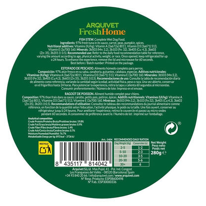 Arquivet Fresh Home Fish Stew Alimento húmedo de pescado para perros 280 g