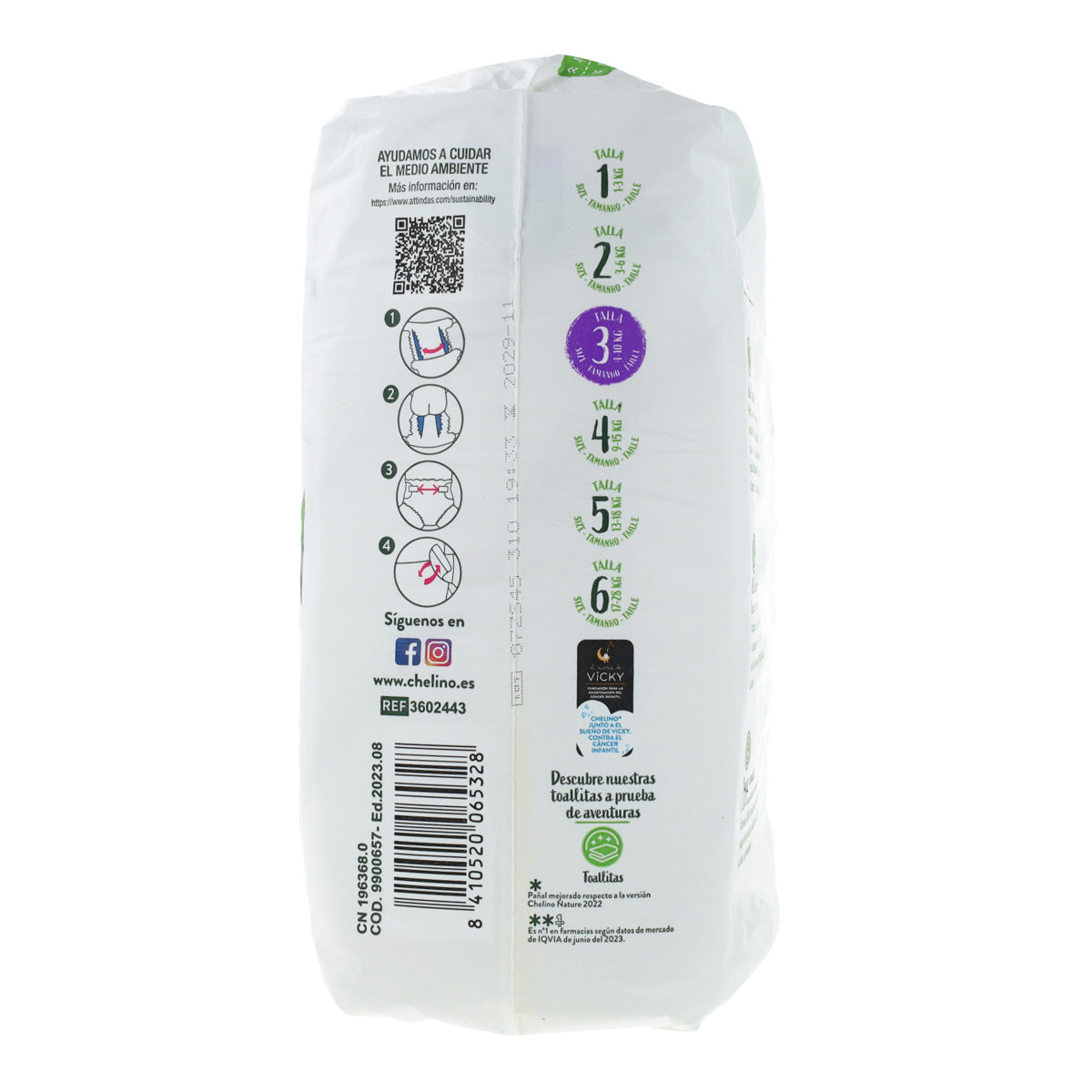 Blöjor T3 4-10 kg Chelino Nature 36 st