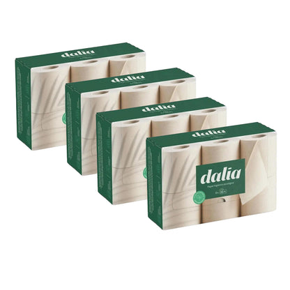 Zestaw 4x Niebielony papier toaletowy, Dalia 6 rolek 6x35 m