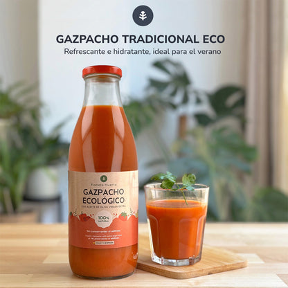 Gazpacho traditionnel ECO avec huile d'olive vierge extra Planeta Huerto 1 L