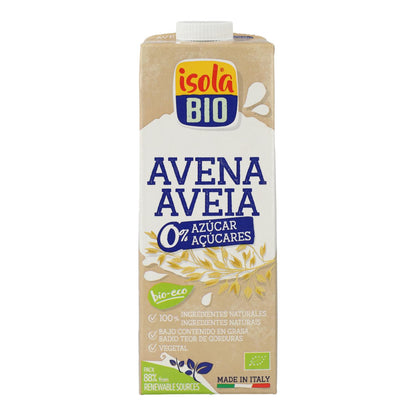 Organic Oat Drink 0% Sugar, 1L. Isola Bio