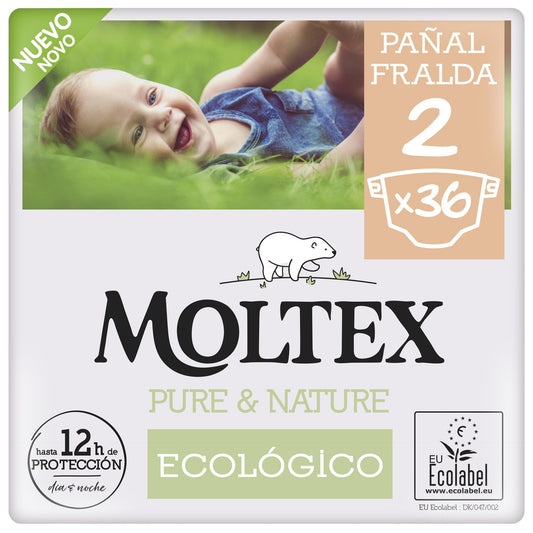 Pieluchy  T2 (3-6 kg) Moltex Pure & Nature, 36 szt.