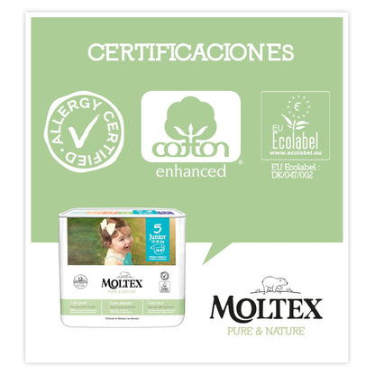 Moltex Pure & Nature T5 Nappies (13-18 kg), 44 Units