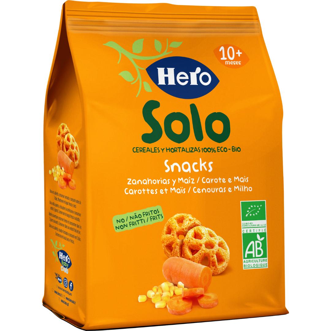 Ekologiska morots- och majssnacks 40 g-Hero Solo