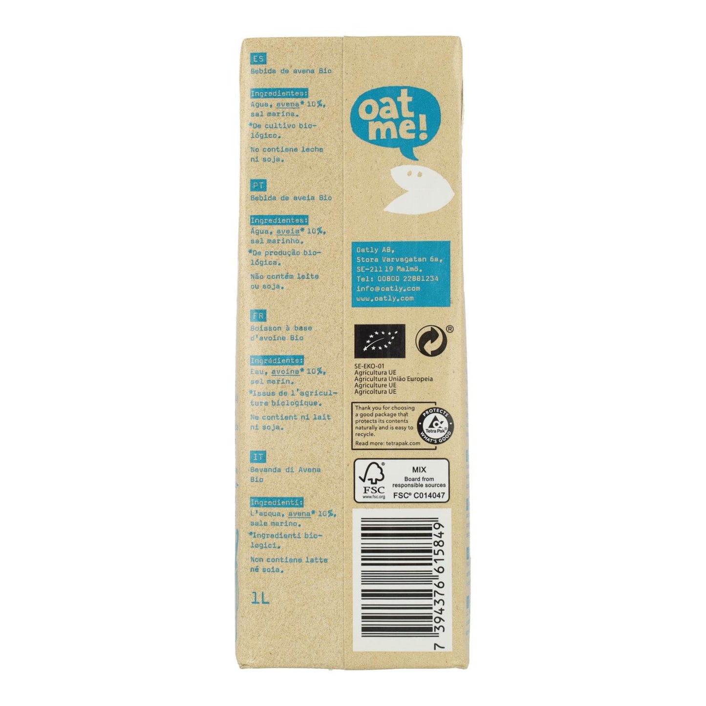 Havredryck Original BIO Oatly 1 l