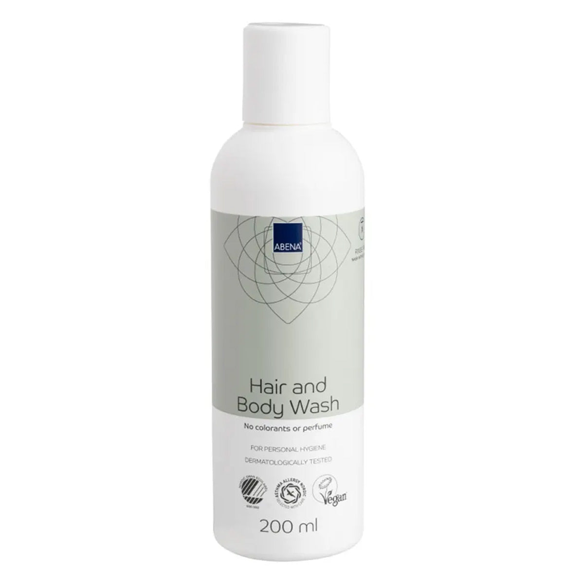 Abena No-Rinse Shower Gel and Shampoo, 200 ml