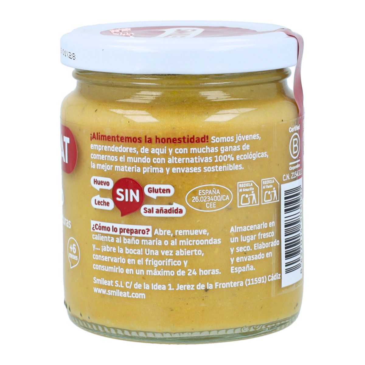 Vasetto BIO manzo e verdure +6 mesi Smileat 230 g