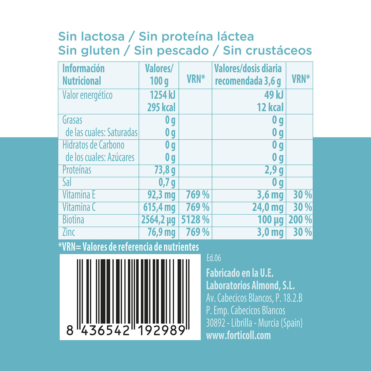 Bioaktivt kollagen för hud och hår Forticoll 120 tabletter