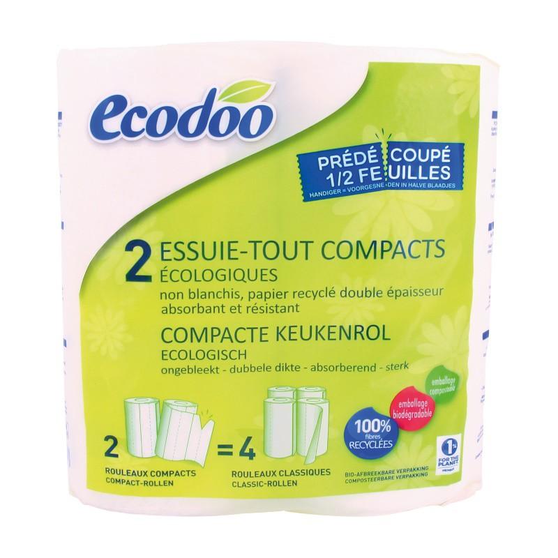 Kompaktowy papier kuchenny 100% z recyklingu Ecodoo 2 szt.
