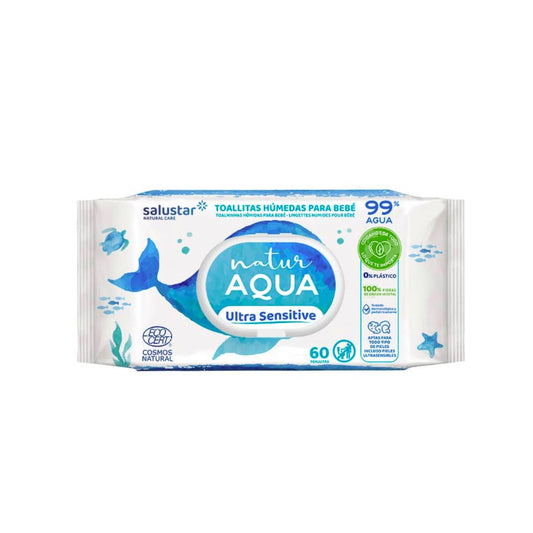 Bebé Natur Aqua vochtige doekjes 60 stuks