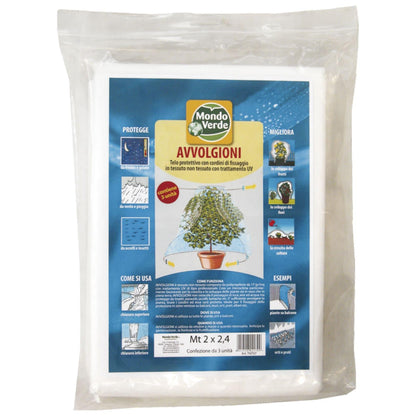 Frost protection fabric with ties 1.5 x 2.4 m