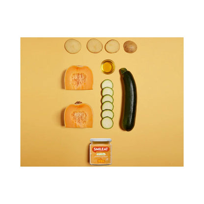 Confezione da 12 vasetti BIO zucca e zucchine +6 mesi Smileat 230 g
