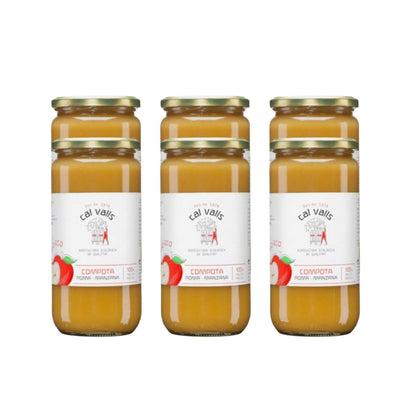 6er-Pack Bio-Apfelkompott Cal Valls 700 g