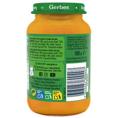 Ekologiczne przecierki dla niemowląt z marchewką, pomidorem i indykiem Gerber 190 g
