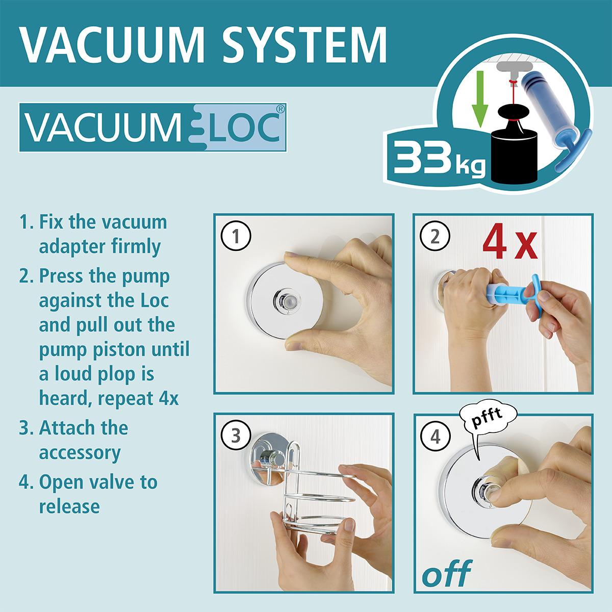 Cestino da parete per bagno VacuumLoc Wenko