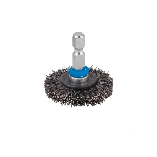 1 brosse métallique à disque pour perceuse Wolfcraft Ø 75 x 7 mm