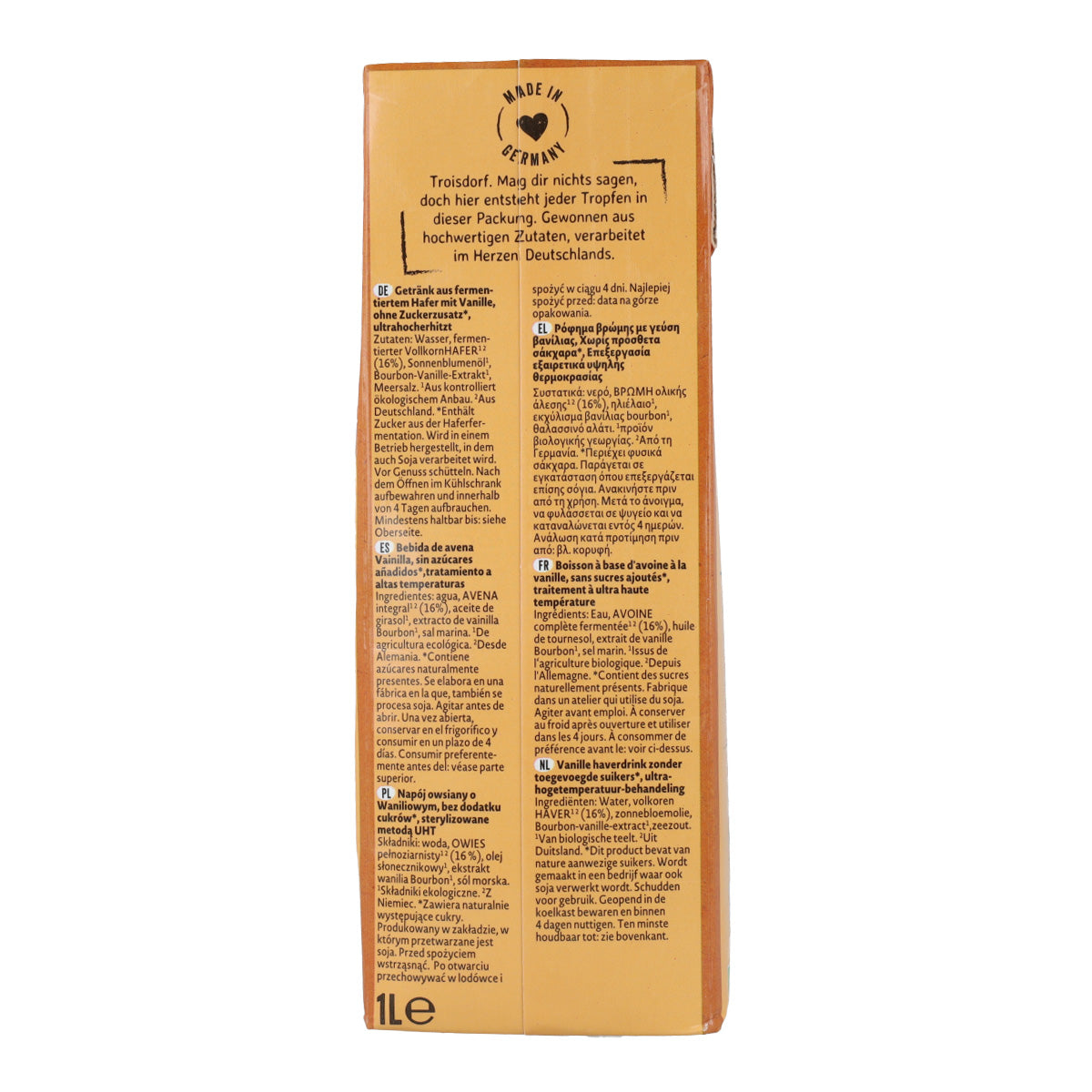 Bebida de Avena Vainilla Bio Natumi 1 L