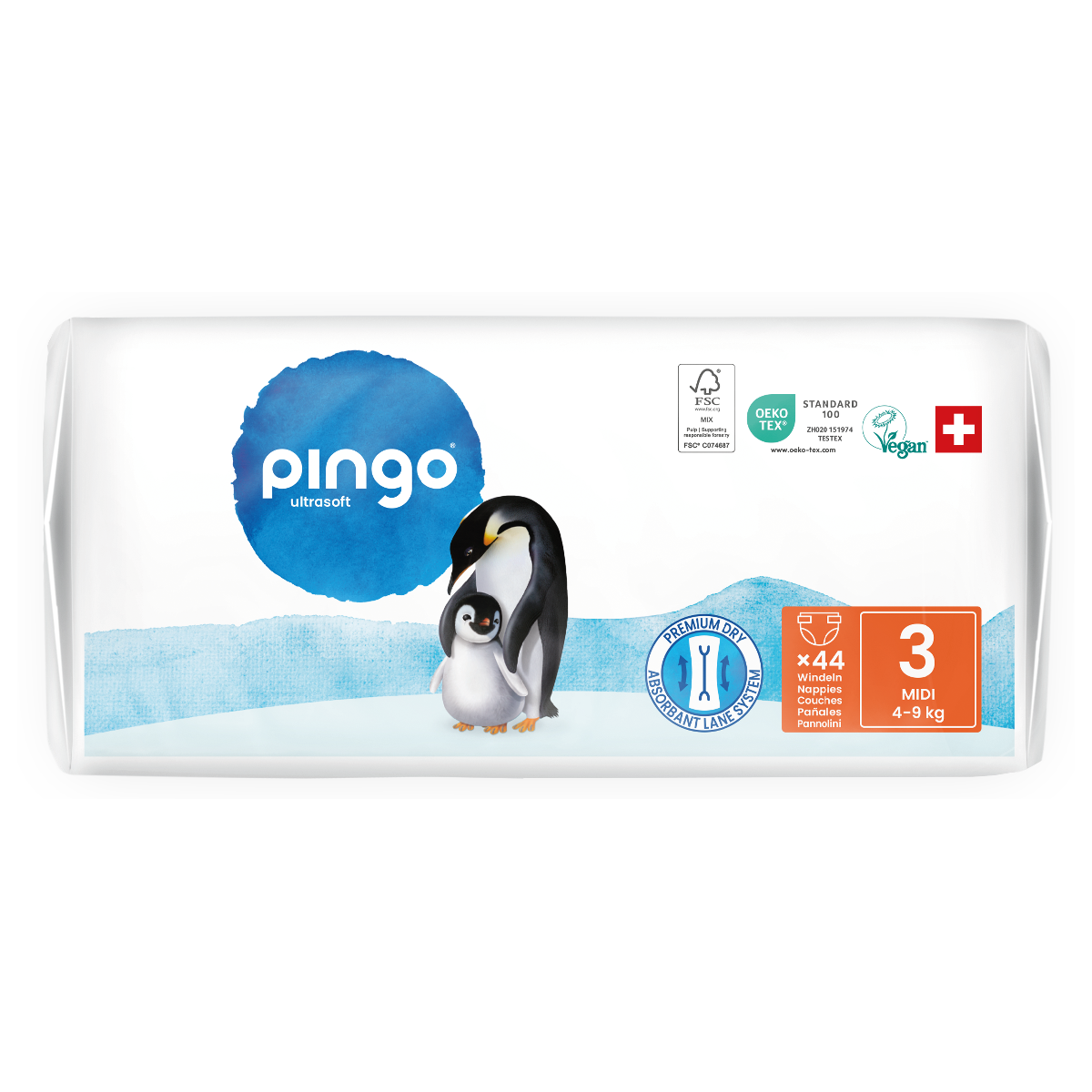 Pingo T3 Nappies (4-9 kg) 44 units