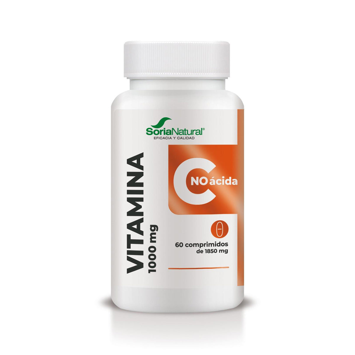 Vitamine C non acide à libération prolongée, Soria Natural, 60 comprimés