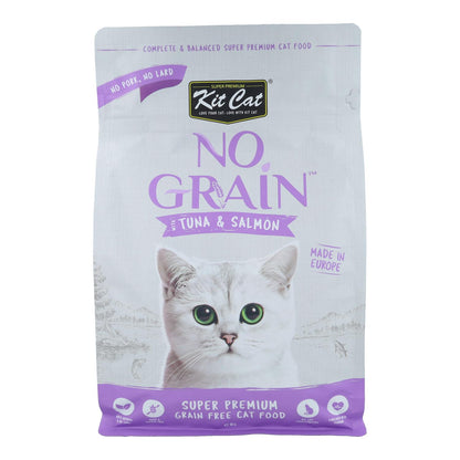 Kit Cat No Grain Cat Food – Thunfisch & Lachs 1 kg Natürliches Katzenfutter
