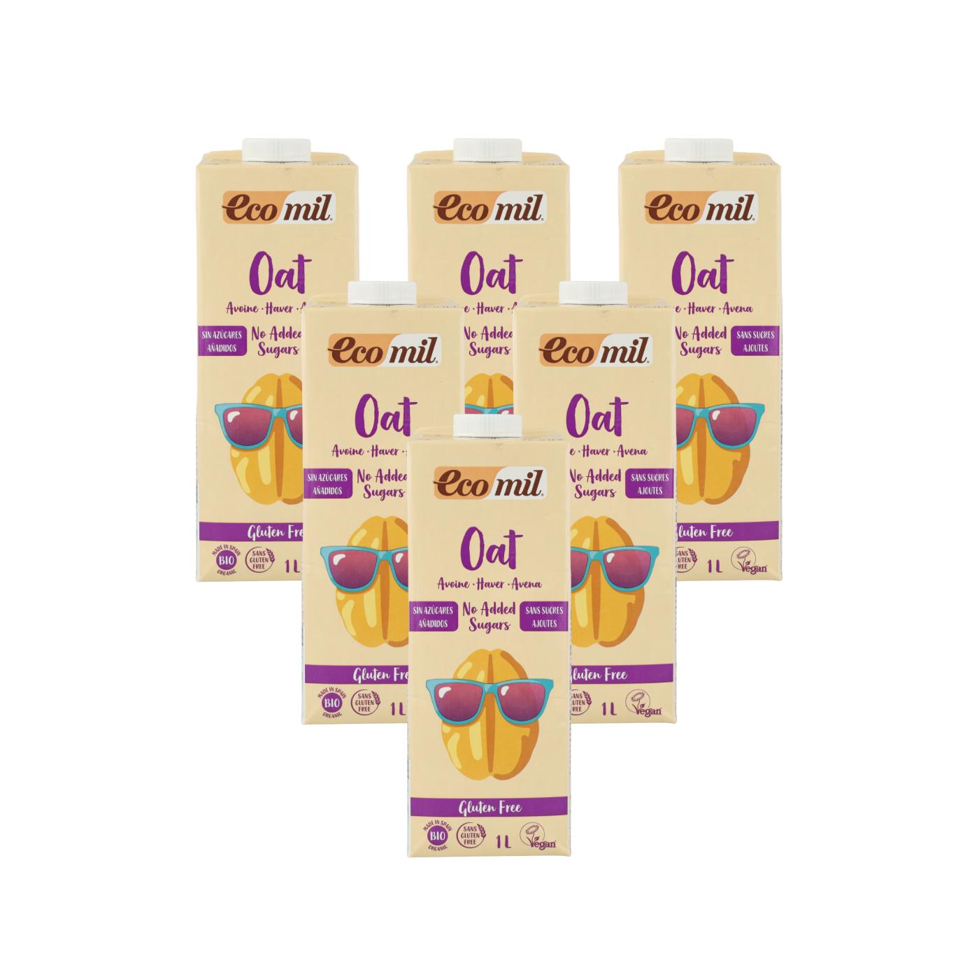 Opakowanie 6 szt. Bezglutenowy napój roślinny z owsa Bio Ecomil 1 l