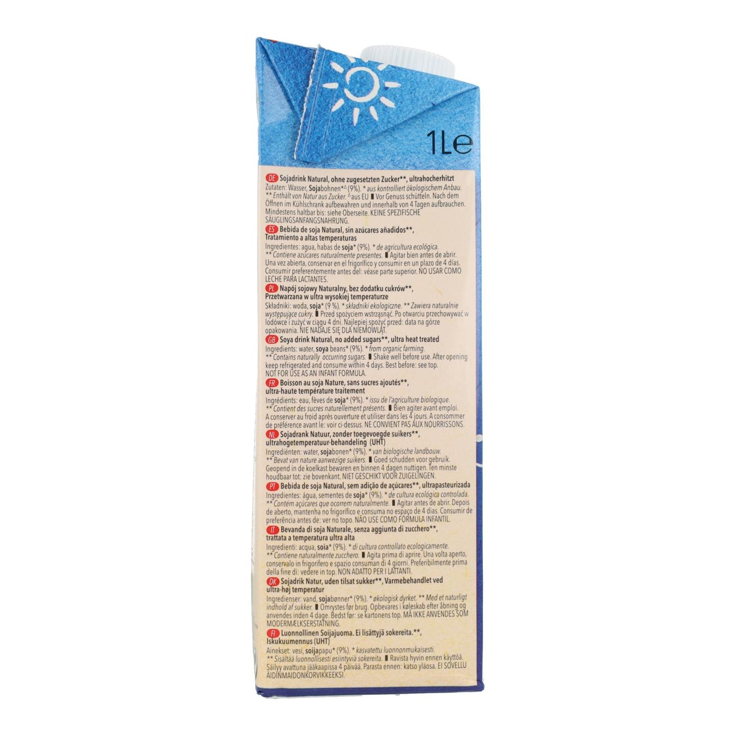 Natumi organic soya drink 1L
