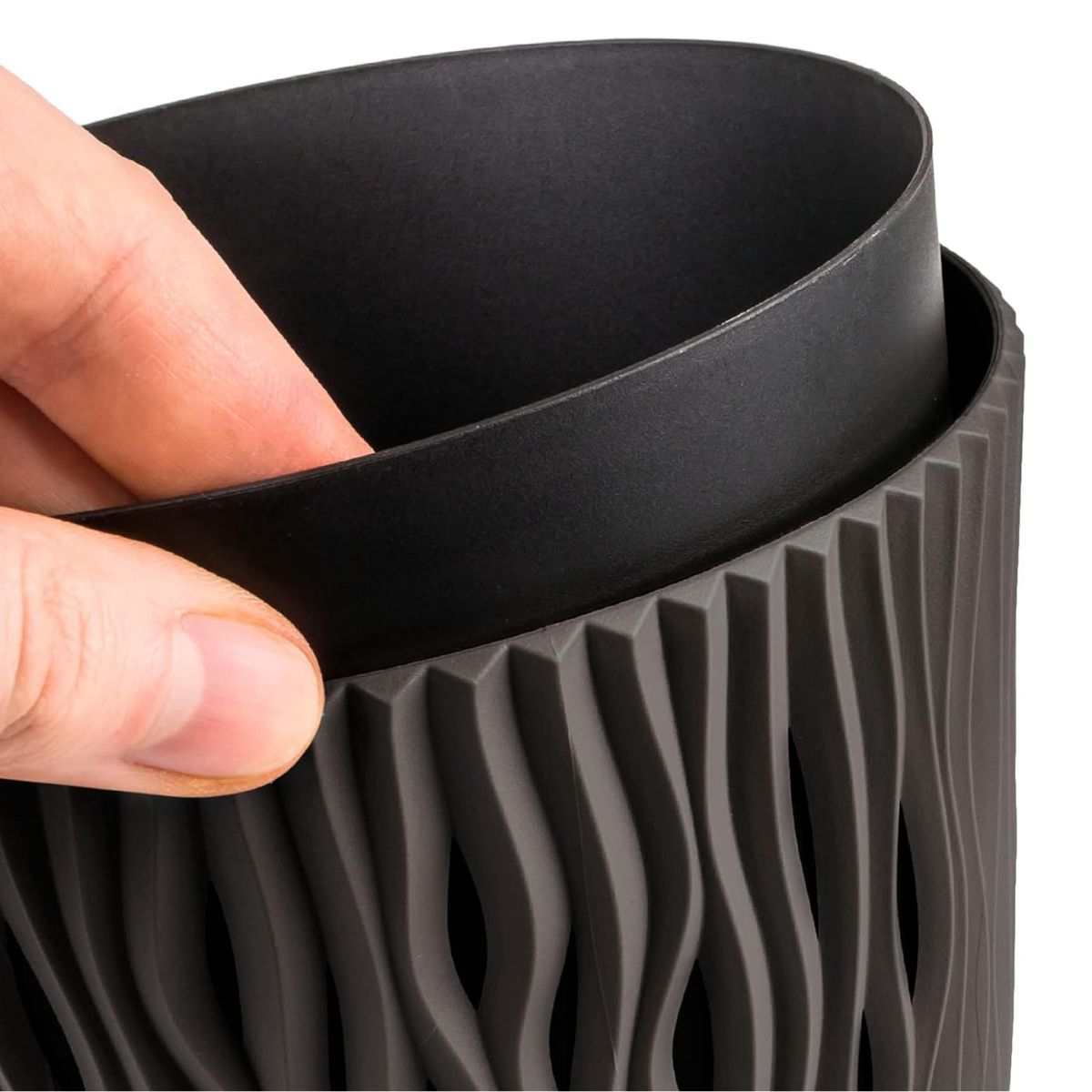 Doniczka Duna z wkładem w kolorze szarym D 16 x 14