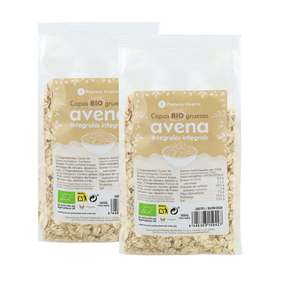 Confezione 2x Fiocchi d'avena integrali ECO Planeta Huerto 500 g