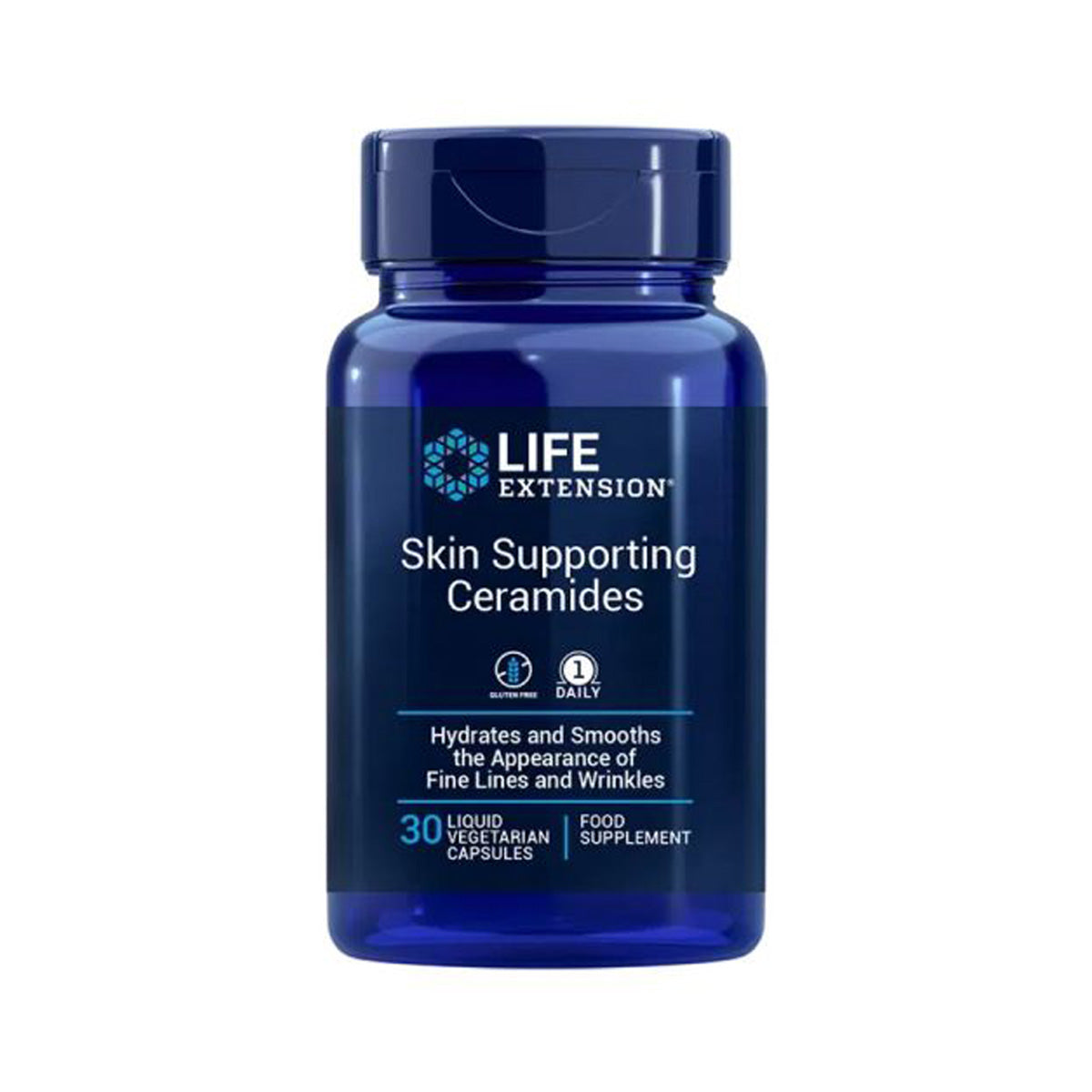 Ceramidy wspomagające skórę, Life Extension 30 kapsułek