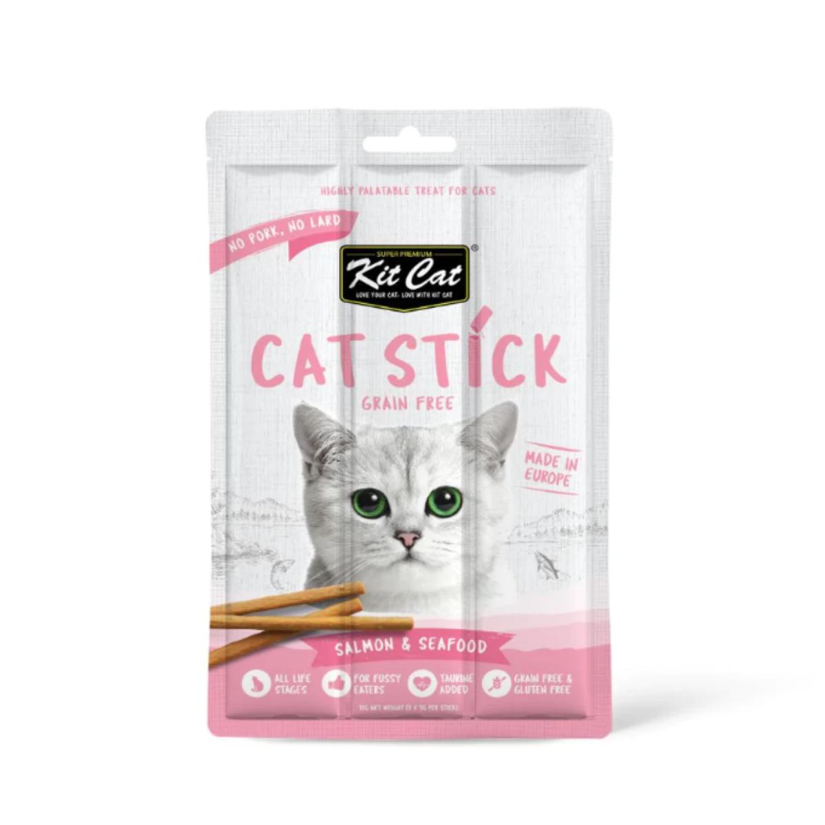 Kit Cat Cat Stick - Salmon & Seafood 15 g Semi-moist snack for cats