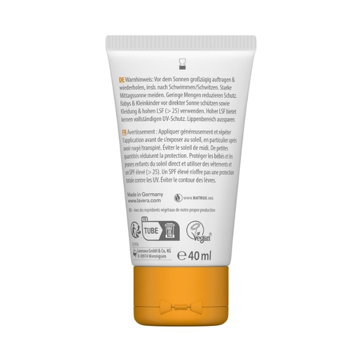 Fluide solaire visage SPF50 Lavera 40 ml