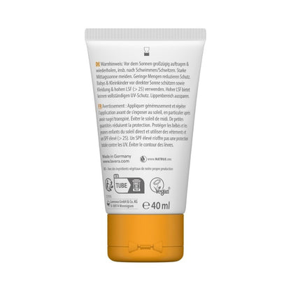 Fluide solaire visage SPF50 Lavera 40 ml