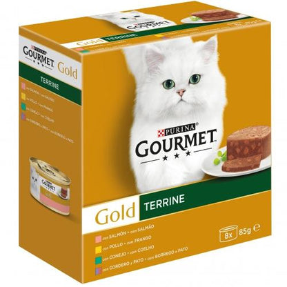 GOURMET GOLD Zestaw różnorodnych smaków Multipack (8 x 85 g)