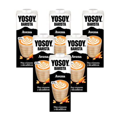 6er-Pack glutenfreies Hafergetränk Barista YOSOY 1 l