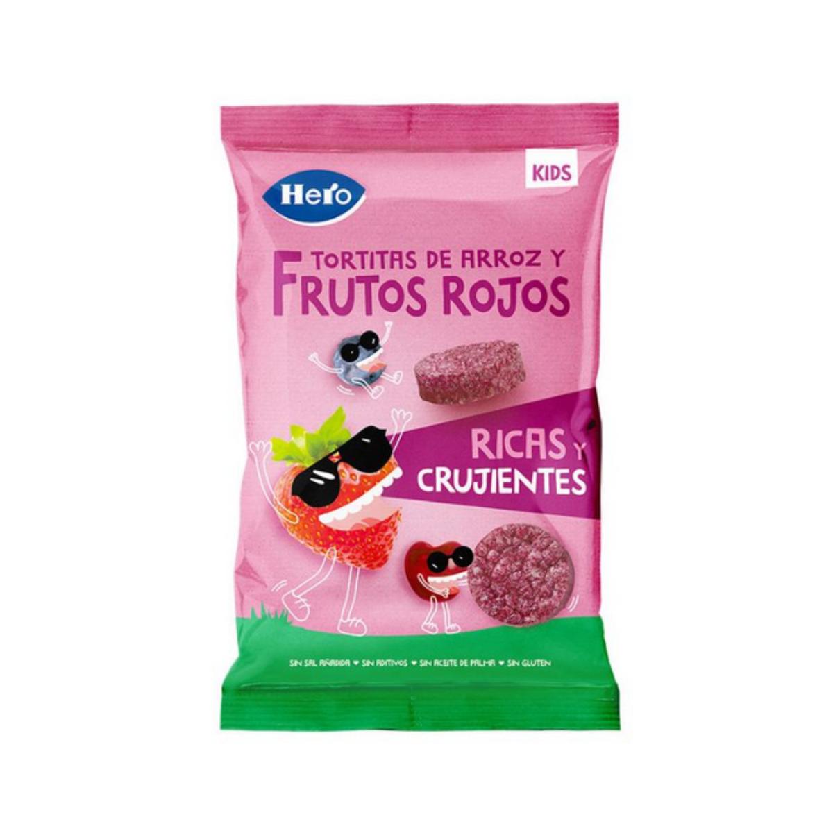 Crêpes de riz et fruits rouges sans gluten 40 g-Hero Kids